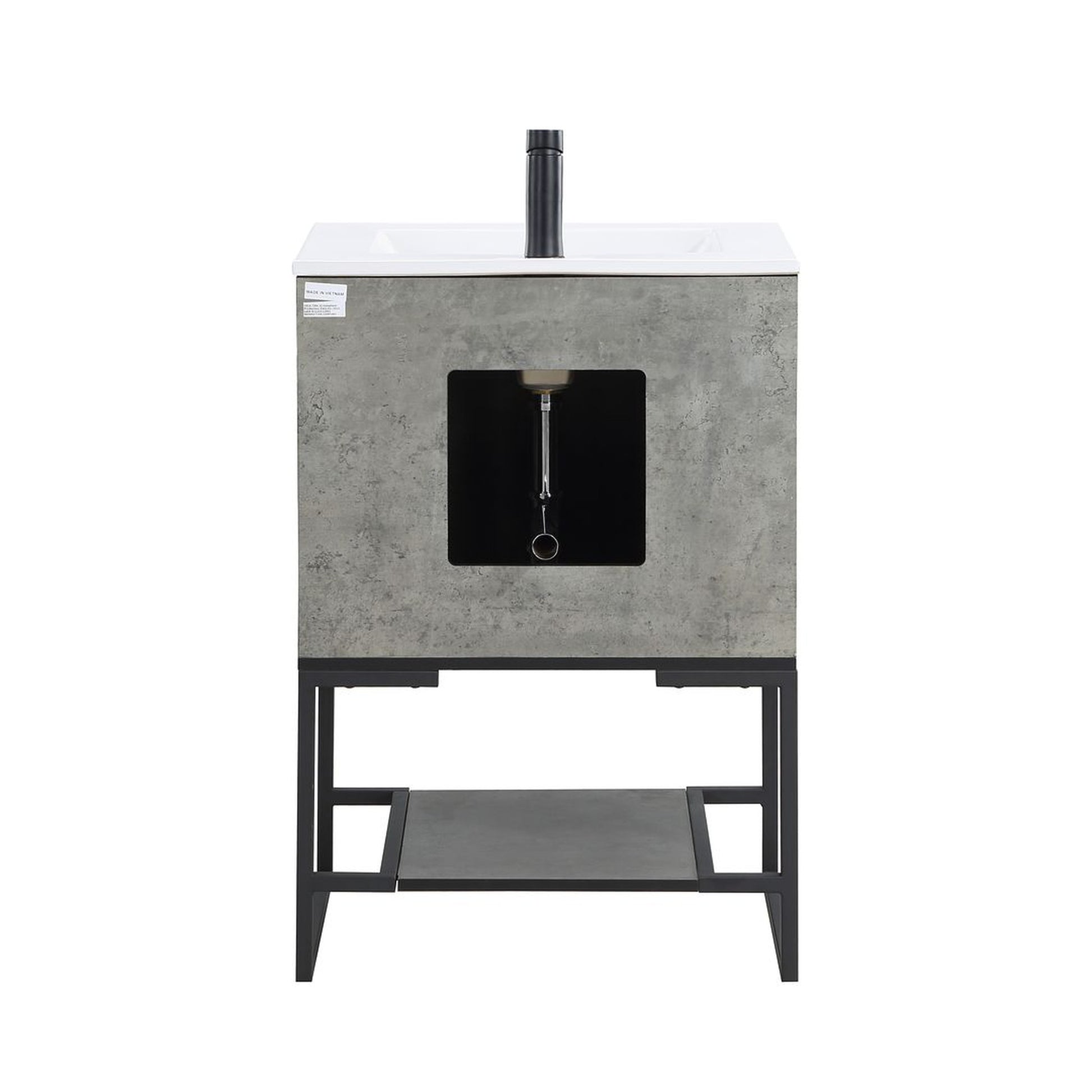 Manhattan Comfort Scarsdale 24" Bathroom Vanity Sink In Gray