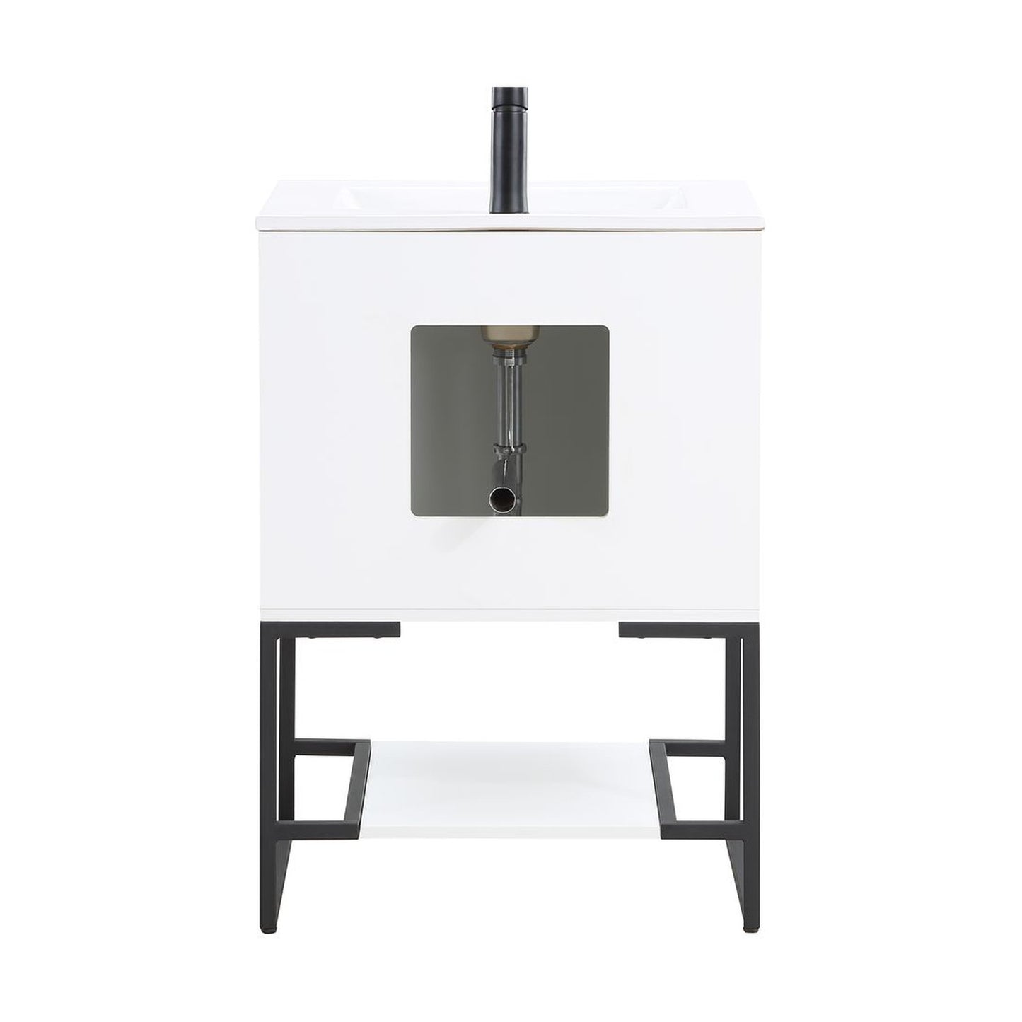 Manhattan Comfort Scarsdale 24" Bathroom Vanity Sink In White