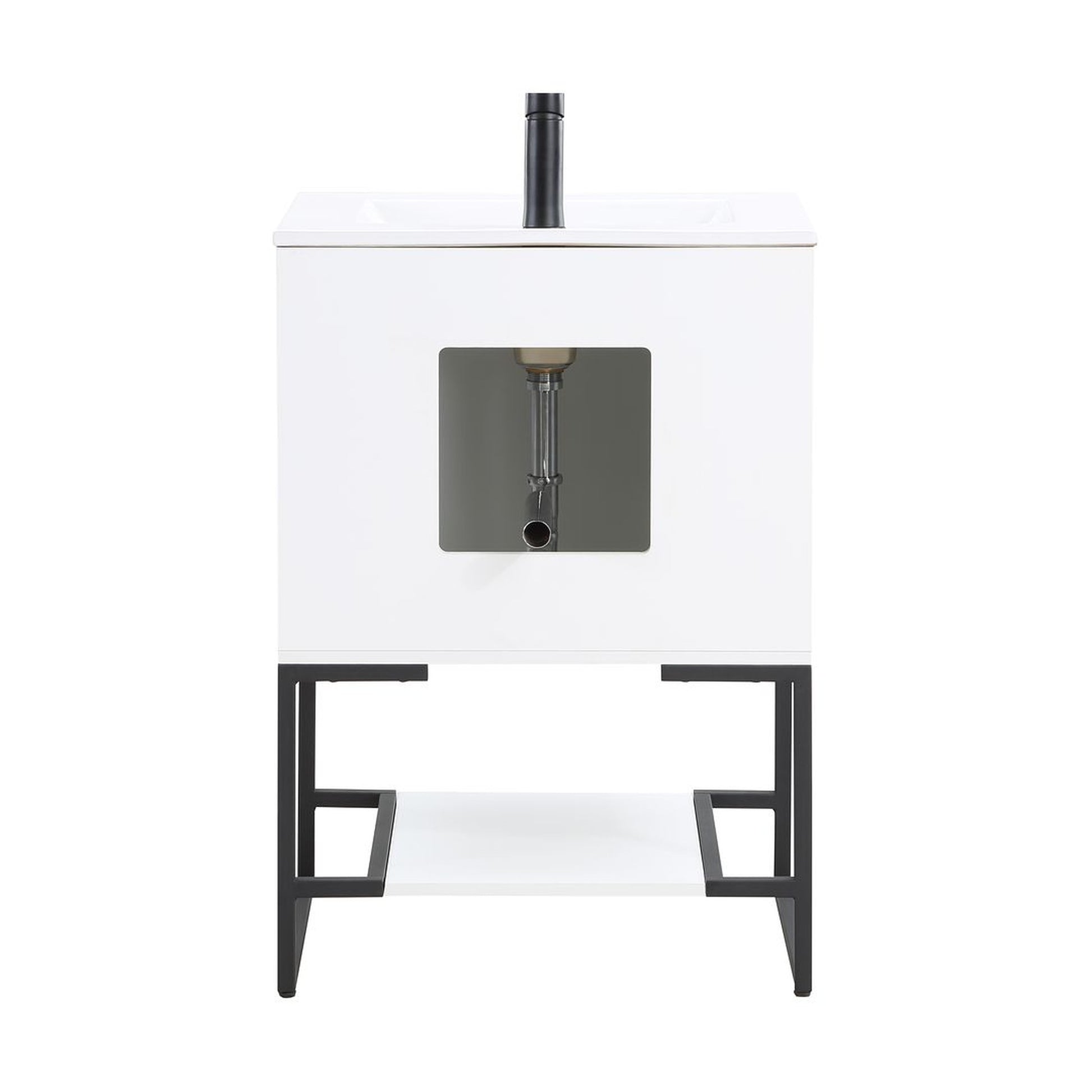 Manhattan Comfort Scarsdale 24" Bathroom Vanity Sink In White