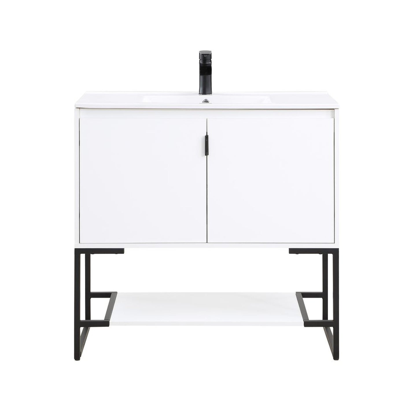 Manhattan Comfort Scarsdale 36" Bathroom Vanity Sink In White