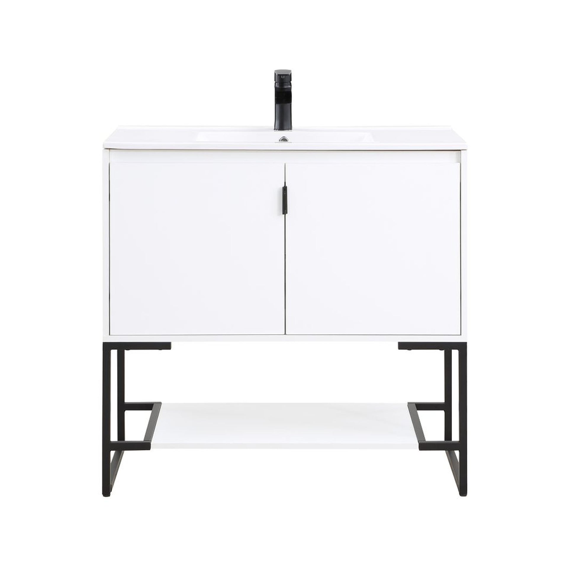 Manhattan Comfort Scarsdale 36" Bathroom Vanity Sink In White