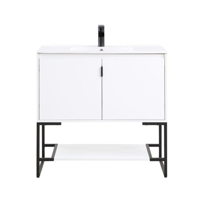 Manhattan Comfort Scarsdale 36" Bathroom Vanity Sink In White