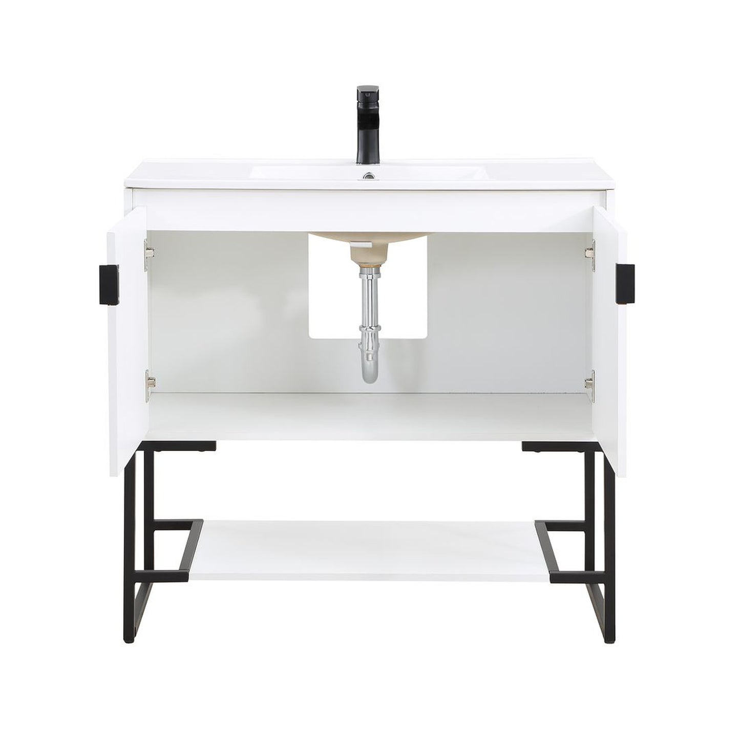 Manhattan Comfort Scarsdale 36" Bathroom Vanity Sink In White