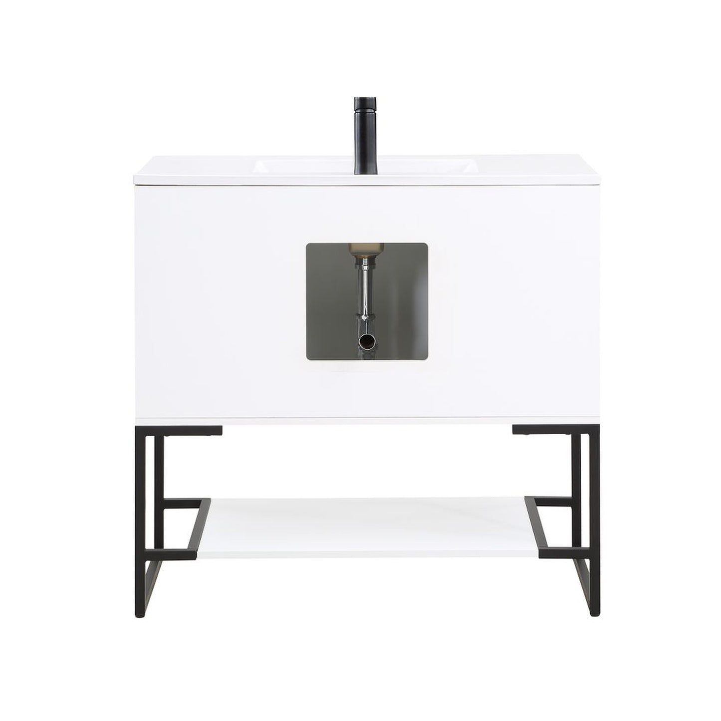 Manhattan Comfort Scarsdale 36" Bathroom Vanity Sink In White
