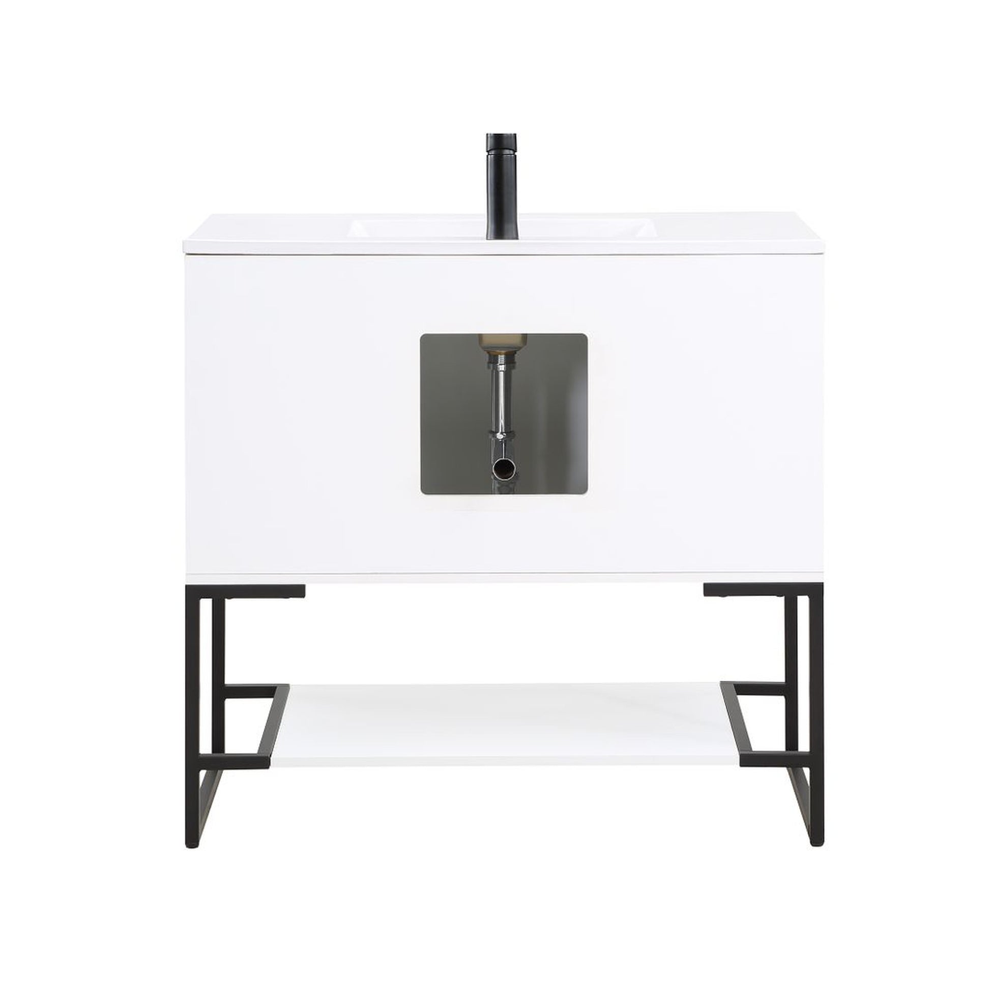 Manhattan Comfort Scarsdale 36" Bathroom Vanity Sink In White