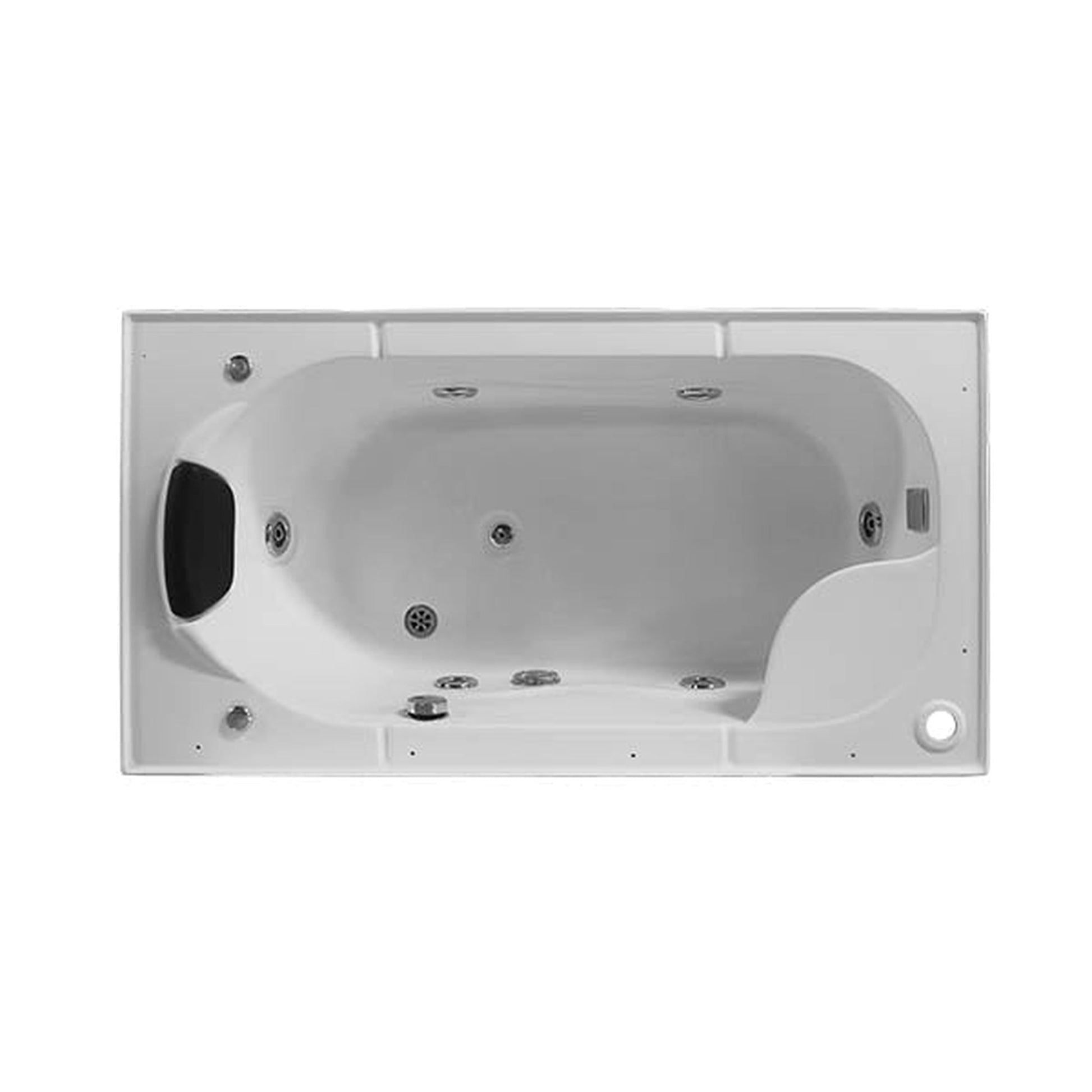 Mesa 60" x 33" x 85" Clear Tempered Glass Freestanding Combination Steam Shower With Jetted Tub, Left-Side Control Panel Configuration, 3kW Steam Generator and 12 Acupuncture Water Body Jets