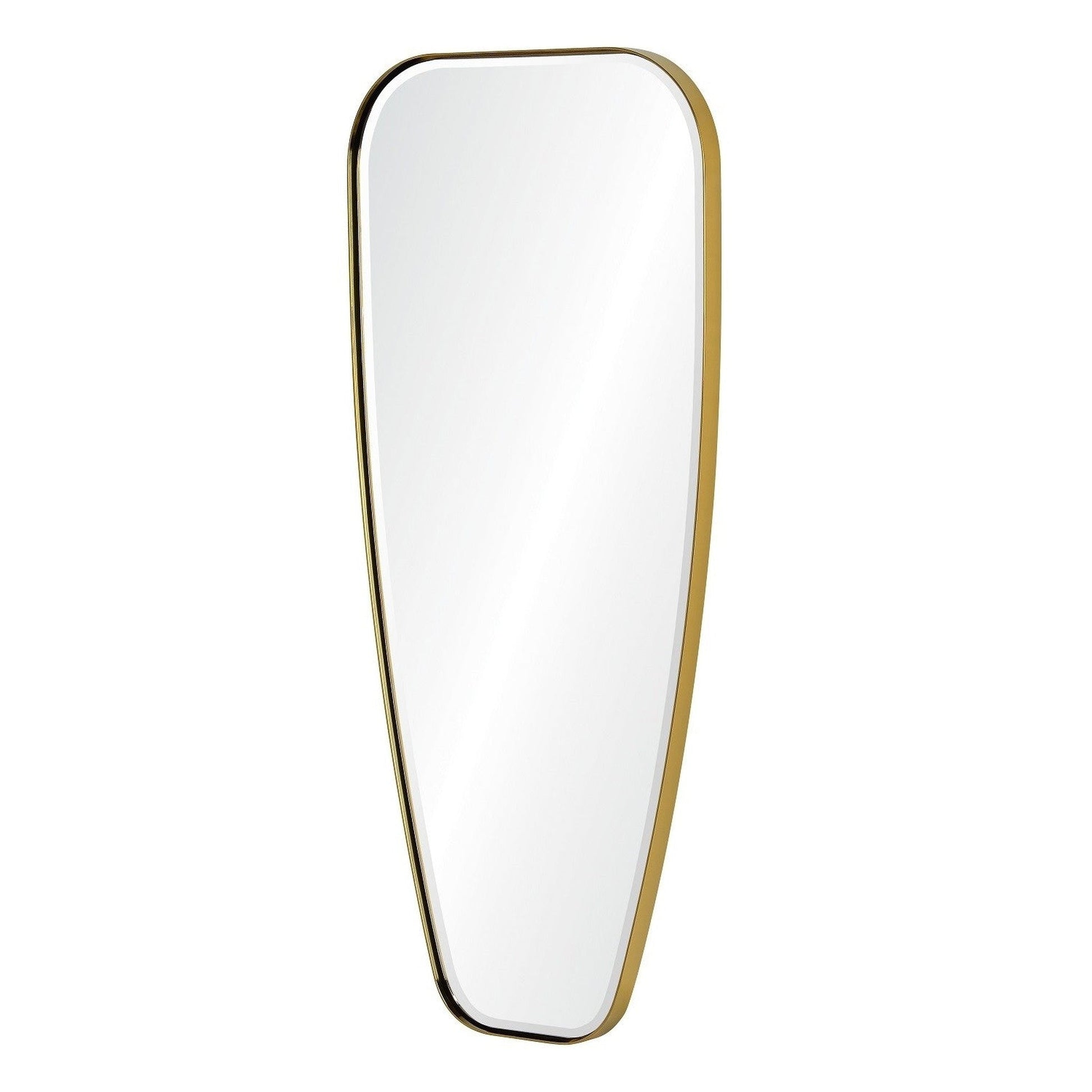 Mirror Home 19" x 42"Hand welded polished stainless steel bathroom mirror finished in burnished brass.