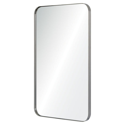 Mirror Home 26" x 42"Hand welded and polished stainless steel bathroom framed mirror.