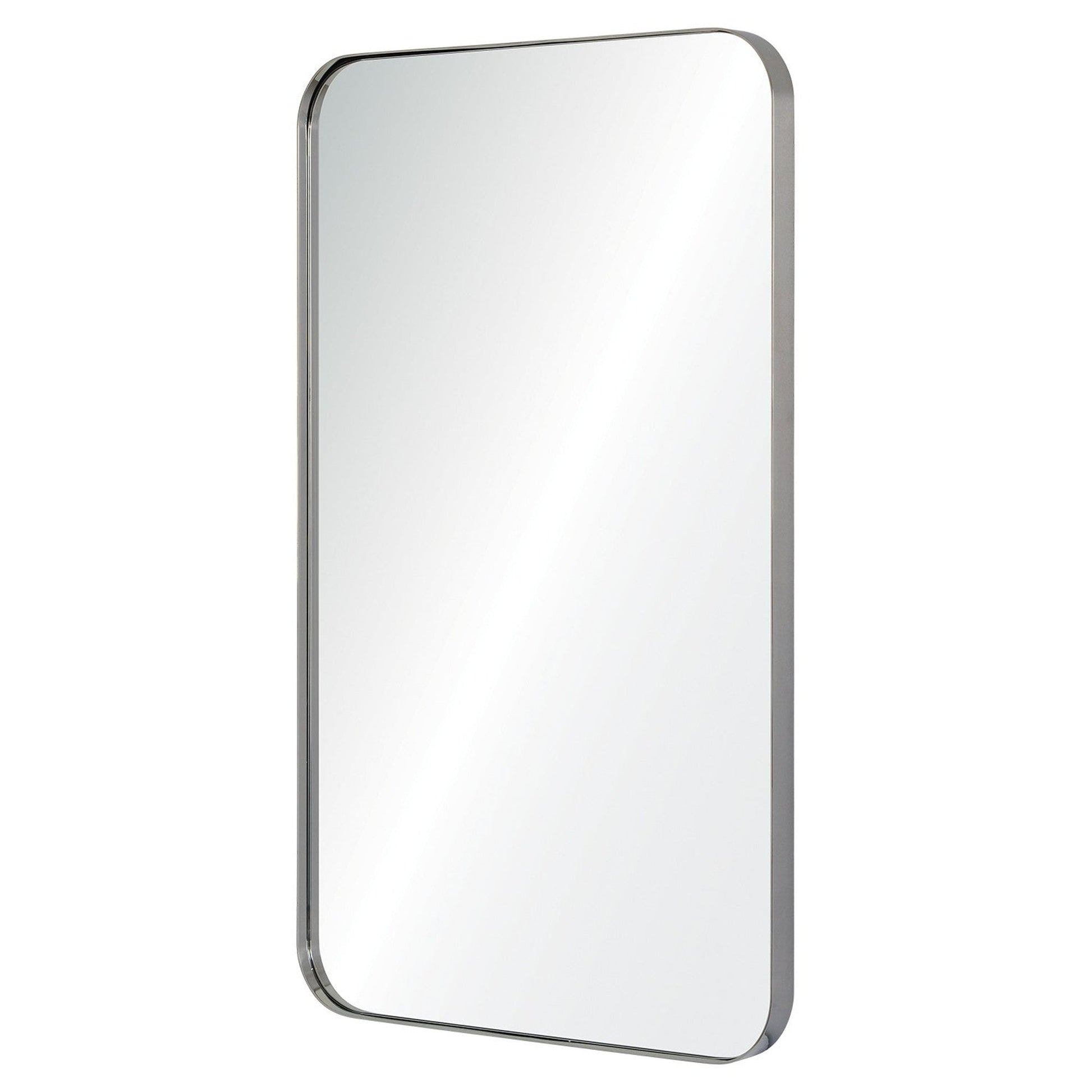 Mirror Home 26" x 42"Hand welded and polished stainless steel bathroom framed mirror.