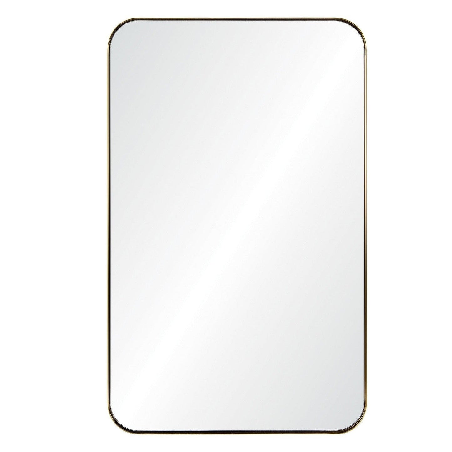 Mirror Home 26" x 42"Hand welded stainless steel bathroom mirror finished in burnished brass.