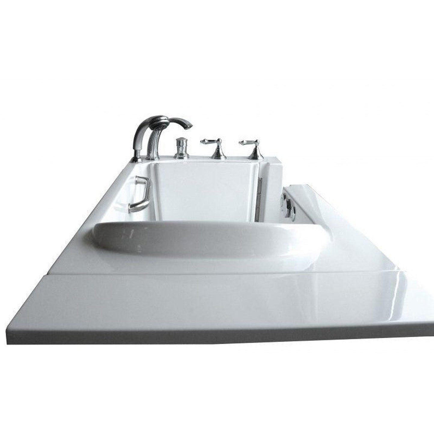 Mobility Bathworks 26"W x 53"L x 36"H Walk-In Right Hand Water Jetted Tub -White