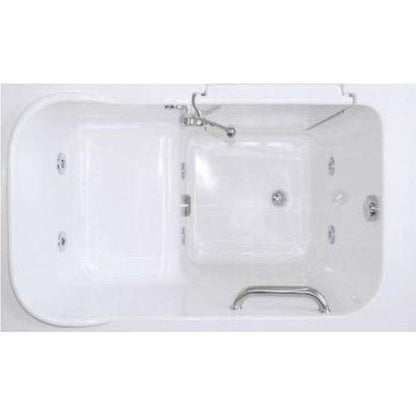 Mobility Bathworks 28"W x 48"L x 40"H Walk-In Left Hand Water Jetted Tub - White