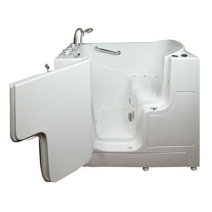 Mobility Bathworks 30"W x 52"L x 41"H Walk-In Left Hand Dual Jetted Tub - White