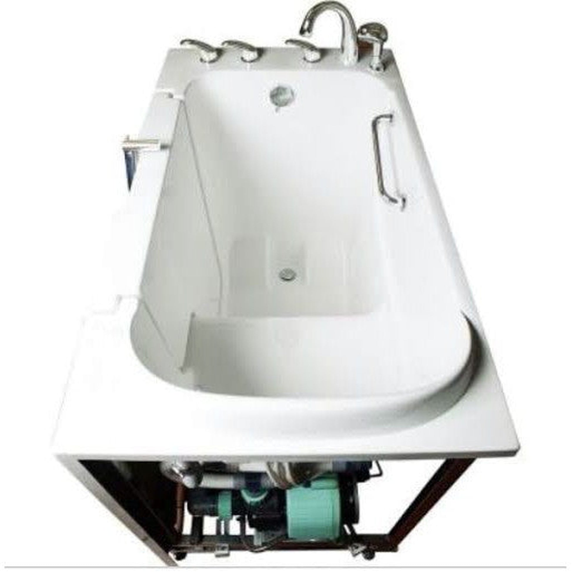 Mobility Bathworks 30"W x 52"L x 41"H Walk-In Left Hand Soaker Tub Wheelchair Accessible - White