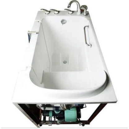 Mobility Bathworks 30"W x 52"L x 41"H Walk-In Left Hand Soaker Tub Wheelchair Accessible - White