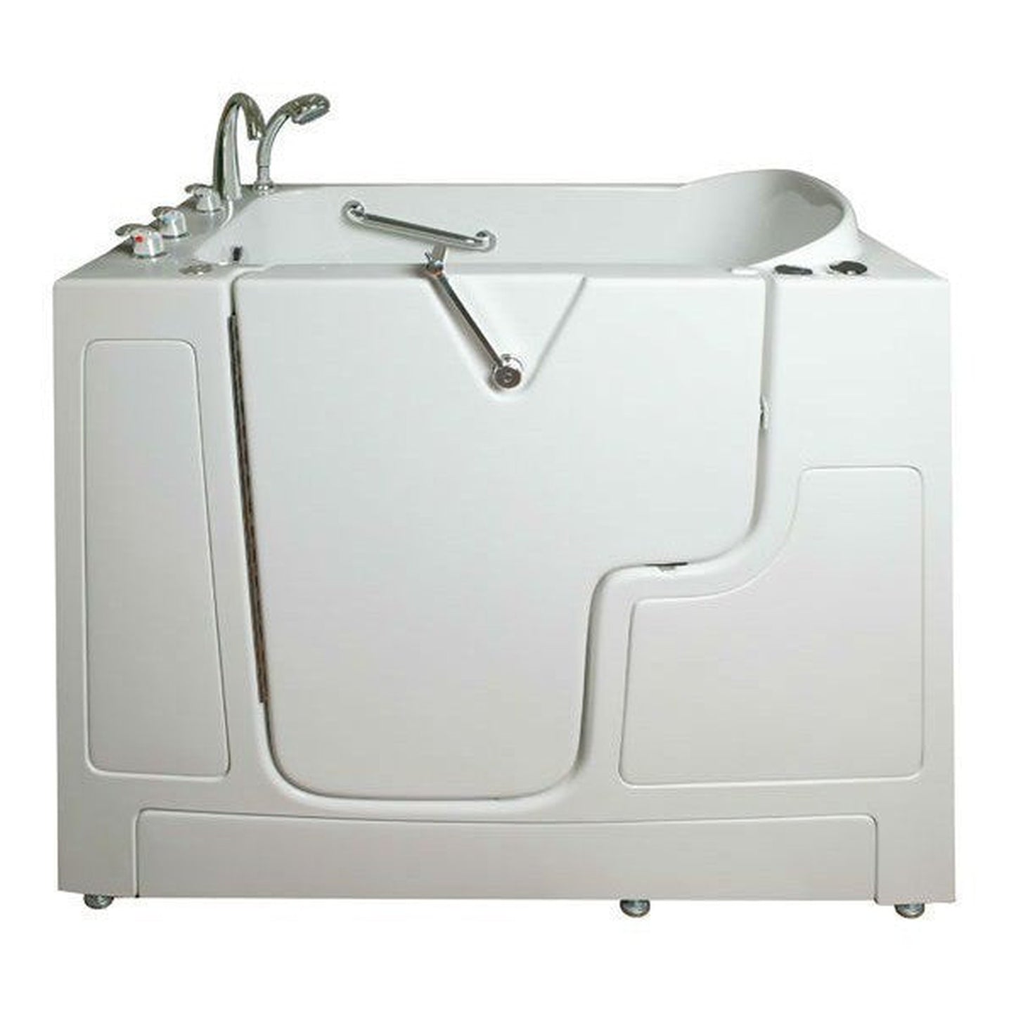 Mobility Bathworks 30"W x 52"L x 41"H Walk-In Left Hand Soaker Tub Wheelchair Accessible - White