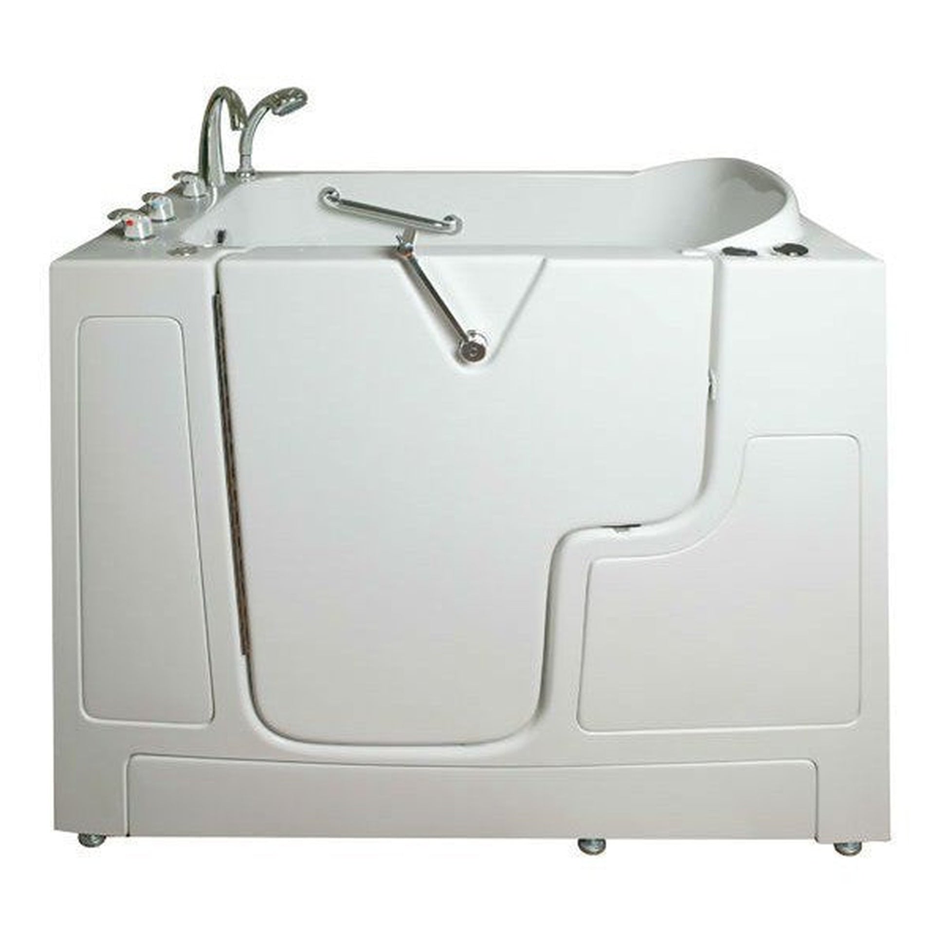 Mobility Bathworks 30"W x 52"L x 41"H Walk-In Left Hand Soaker Tub Wheelchair Accessible - White