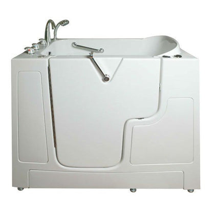 Mobility Bathworks 30"W x 52"L x 41"H Walk-In Left Hand Soaker Tub Wheelchair Accessible - White