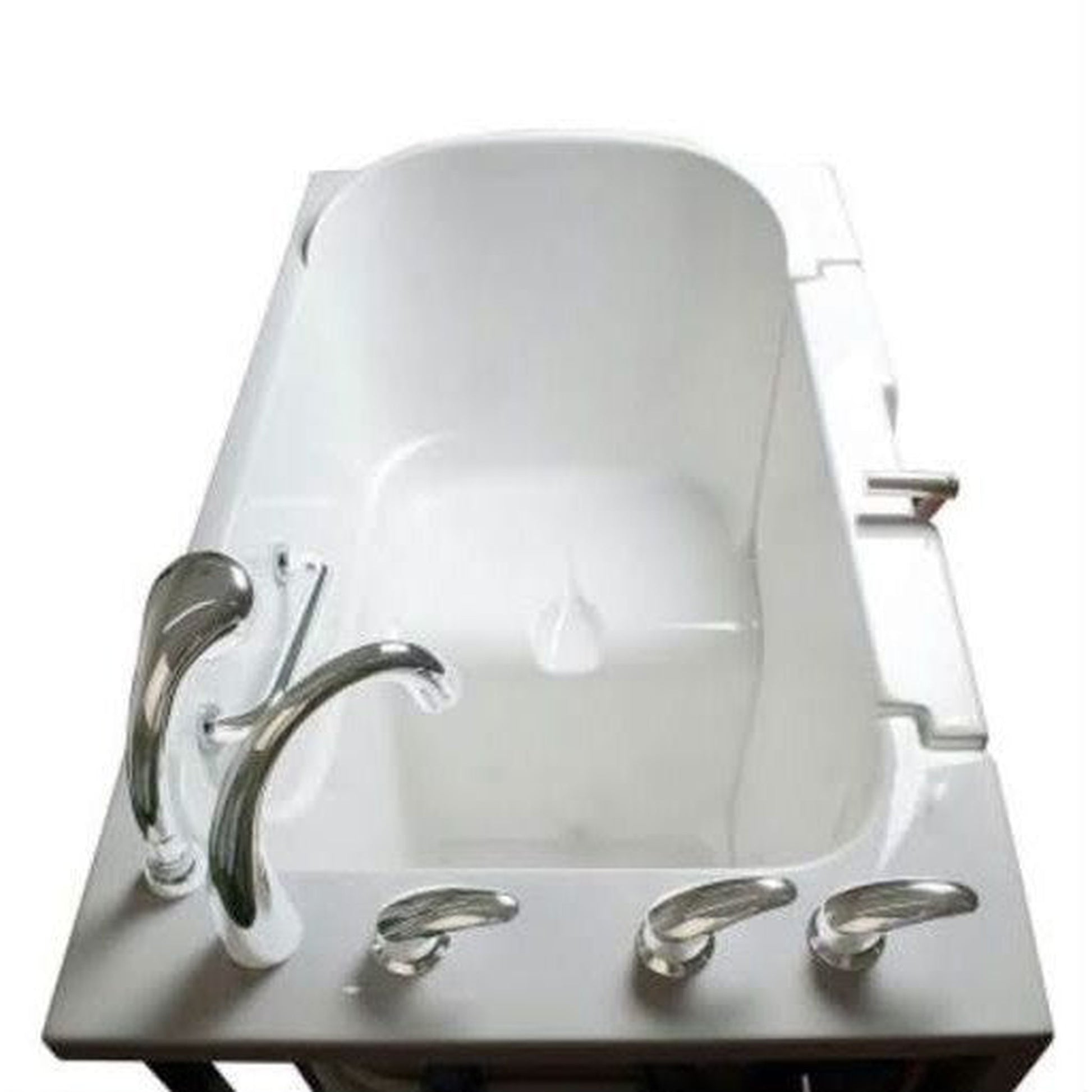 Mobility Bathworks 30"W x 52"L x 41"H Walk-In Left Hand Soaker Tub Wheelchair Accessible - White
