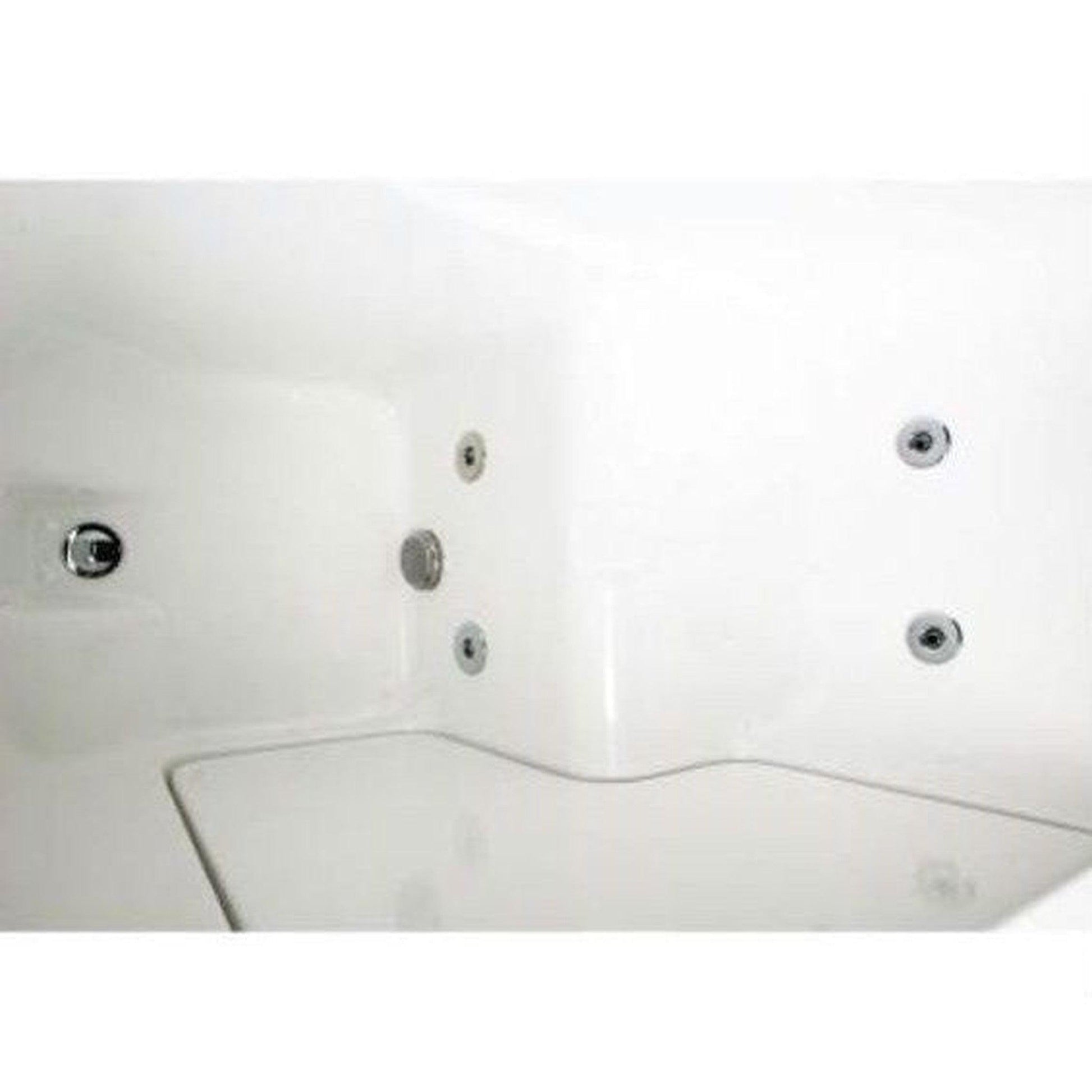 Mobility Bathworks 30"W x 52"L x 41"H Walk-In Left Hand Water Jetted Tub - White