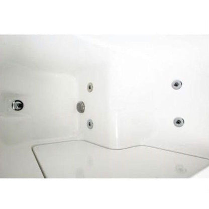 Mobility Bathworks 30"W x 52"L x 41"H Walk-In Left Hand Water Jetted Tub - White