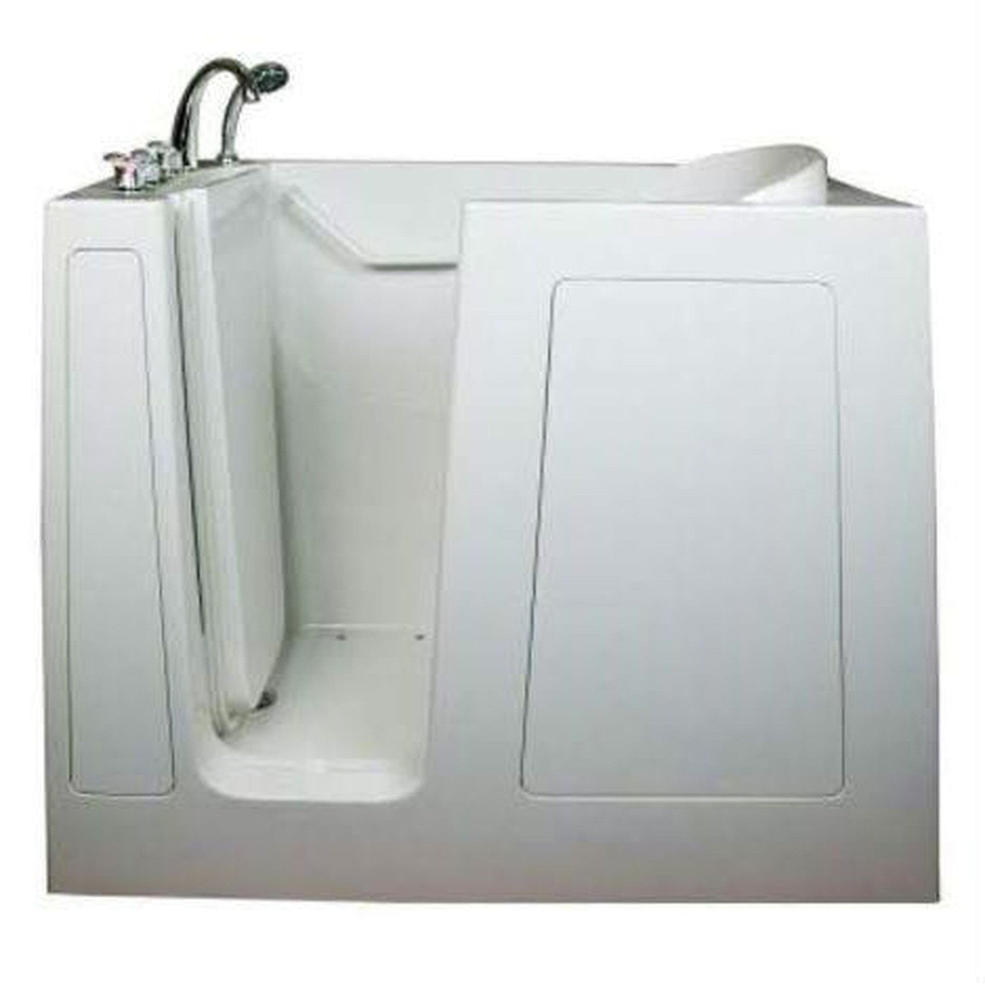 Mobility Bathworks 30"W x 55"L x 46"H Walk-In Left Hand Dual Jetted Tub -White