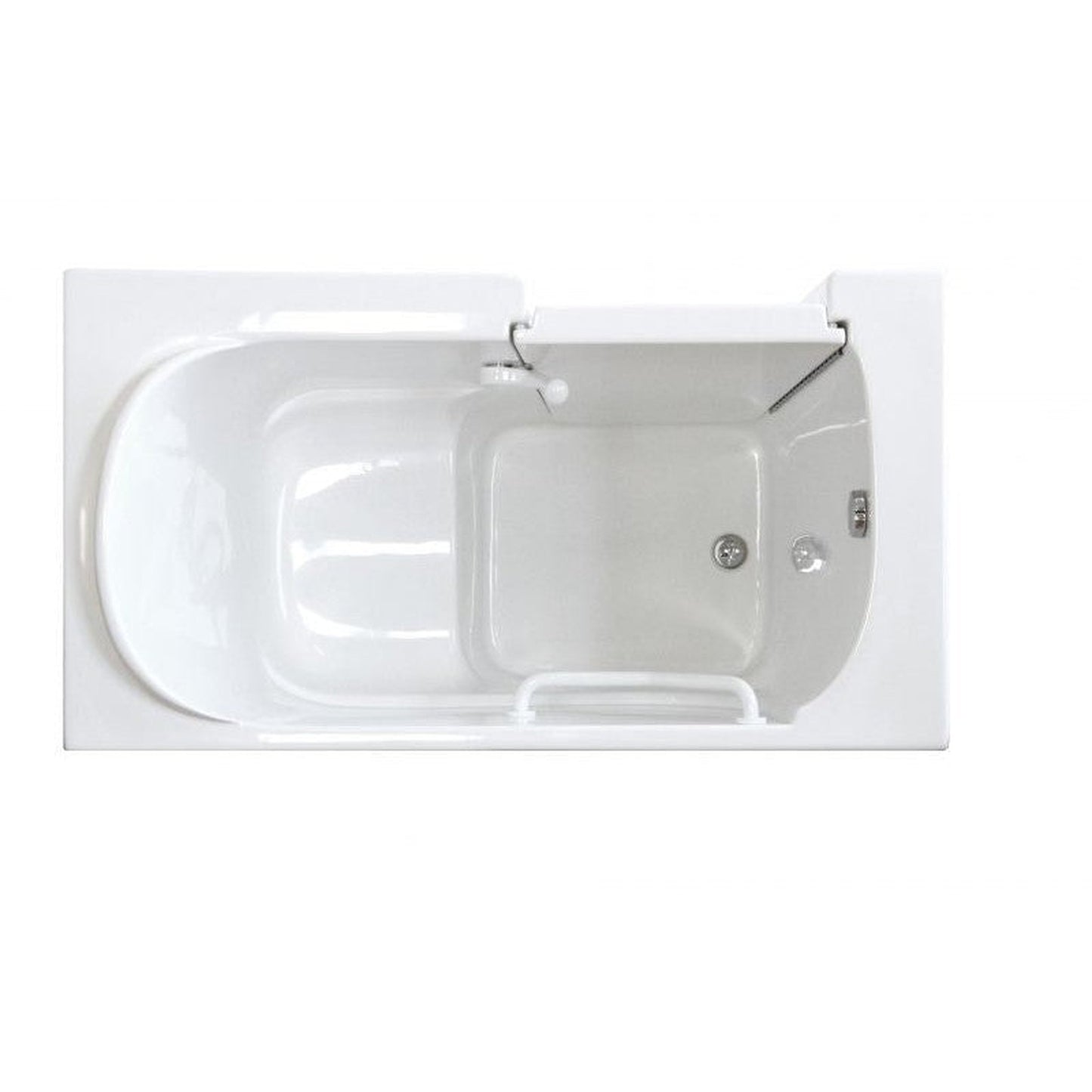 Mobility Bathworks 30"W x 55"L x 46"H Walk-In Left Hand Soaker Tub