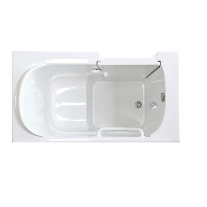 Mobility Bathworks 30"W x 55"L x 46"H Walk-In Left Hand Soaker Tub