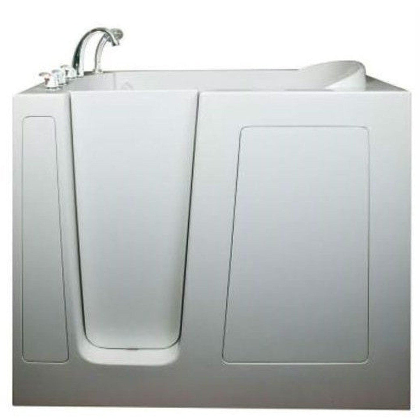 Mobility Bathworks 30"W x 55"L x 46"H Walk-In Left Hand Water Jetted Tub - White