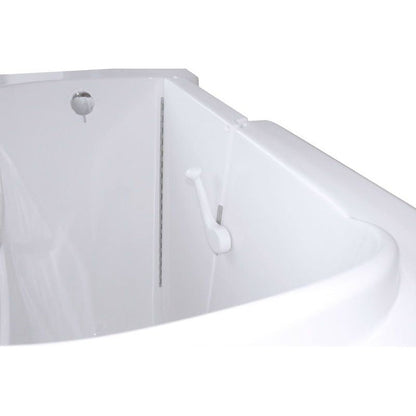 Mobility Bathworks 30"W x 55"L x 46"H Walk-In Right Hand Air Jetted Tub - White