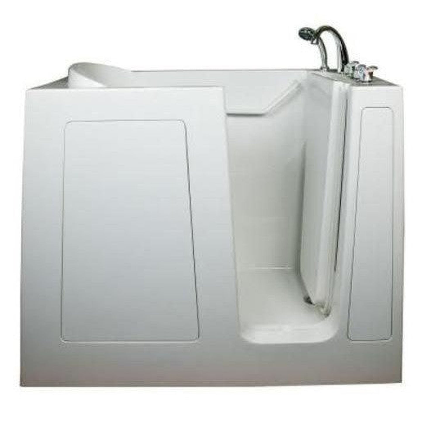 Mobility Bathworks 30"W x 55"L x 46"H Walk-In Right Hand Water Jetted Tub - White