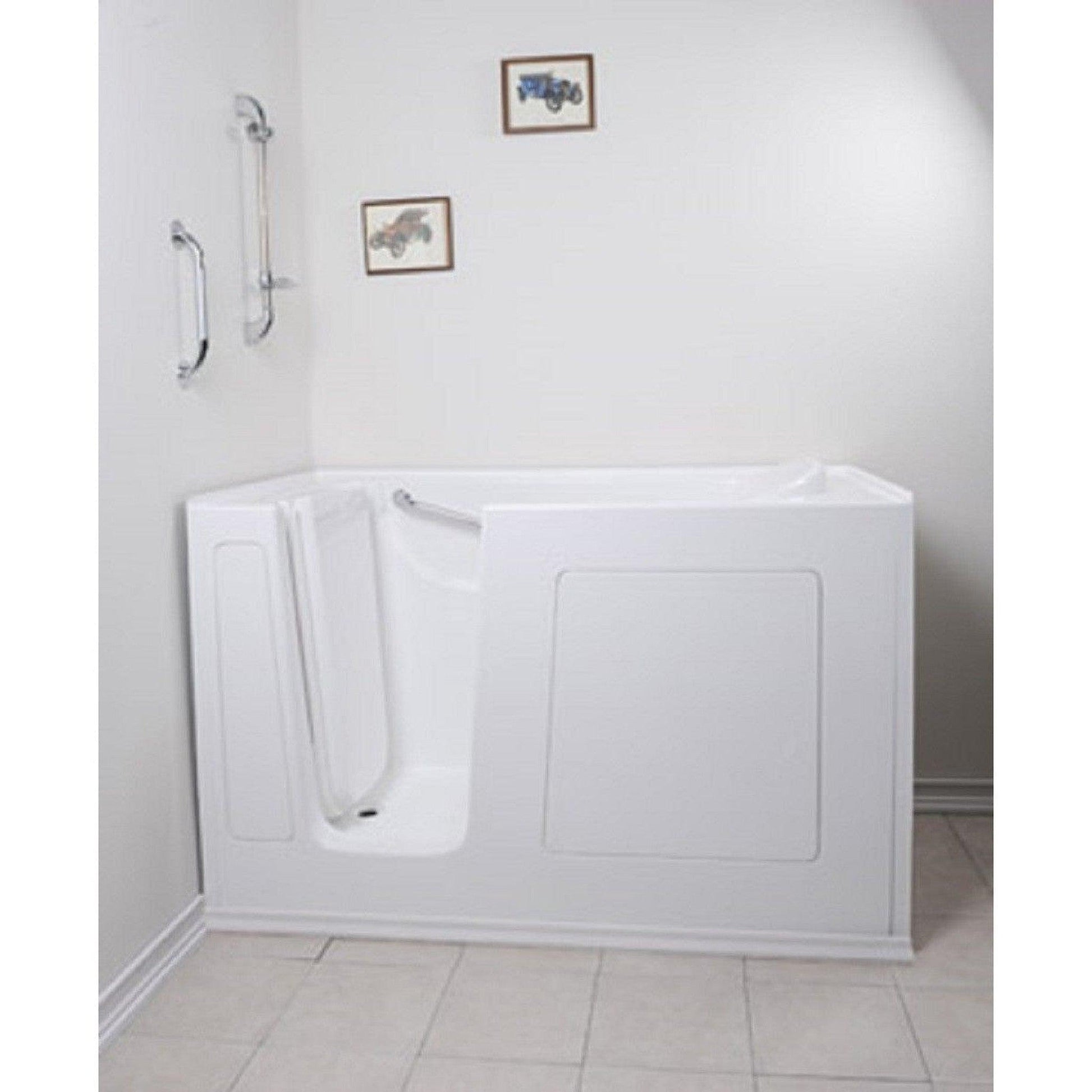 Mobility Bathworks 30"W x 60"L x 38"H Walk-In Left Hand Soaker Tub - White