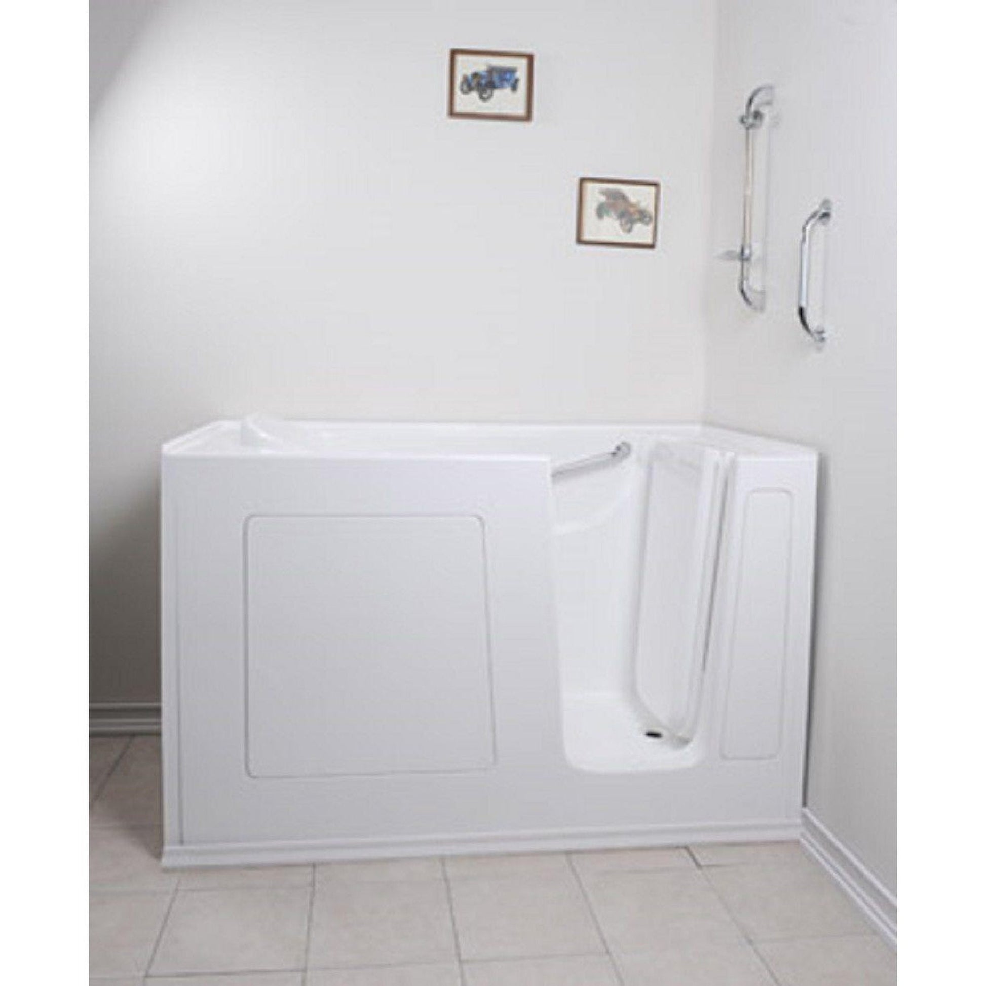 Mobility Bathworks 30"W x 60"L x 38"H Walk-In Right Hand Water Jetted Tub - White