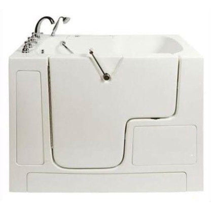 Mobility Bathworks 32"W x 52"L x 41"H Walk-In Left Hand Air Jetted Wheelchair Accessible Tub - White