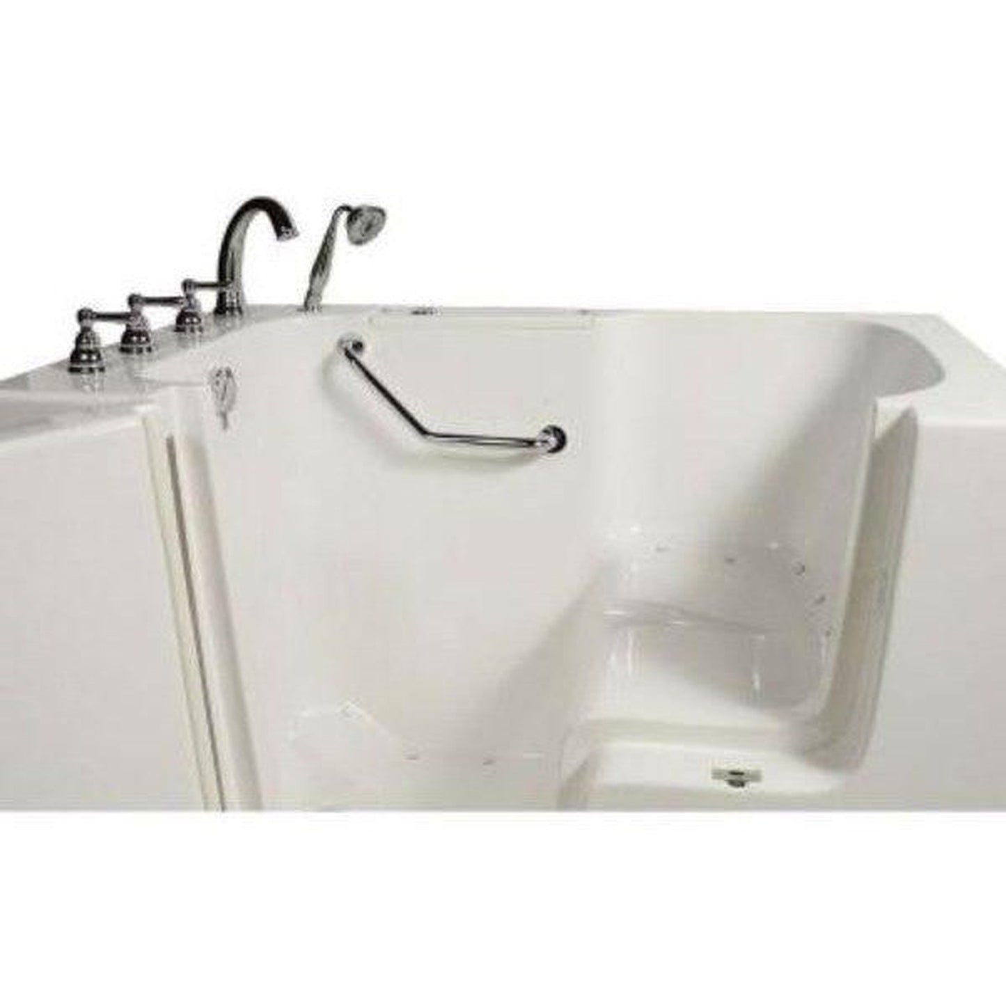 Mobility Bathworks 32"W x 52"L x 41"H Walk-In Left Hand Air Jetted Wheelchair Accessible Tub - White