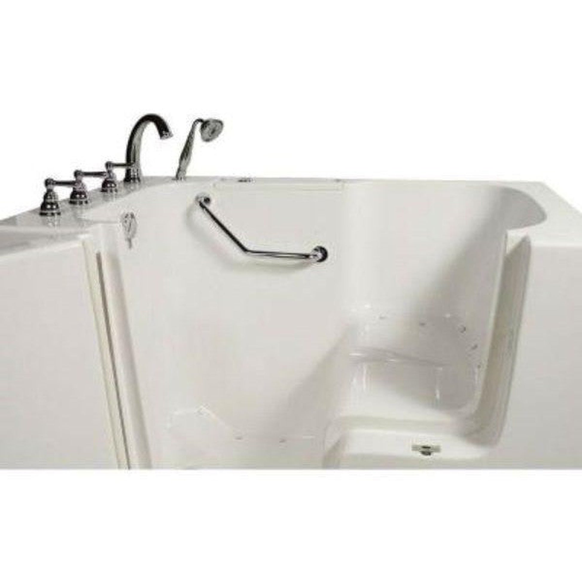 Mobility Bathworks 32"W x 52"L x 41"H Walk-In Left Hand Air Jetted Wheelchair Accessible Tub - White