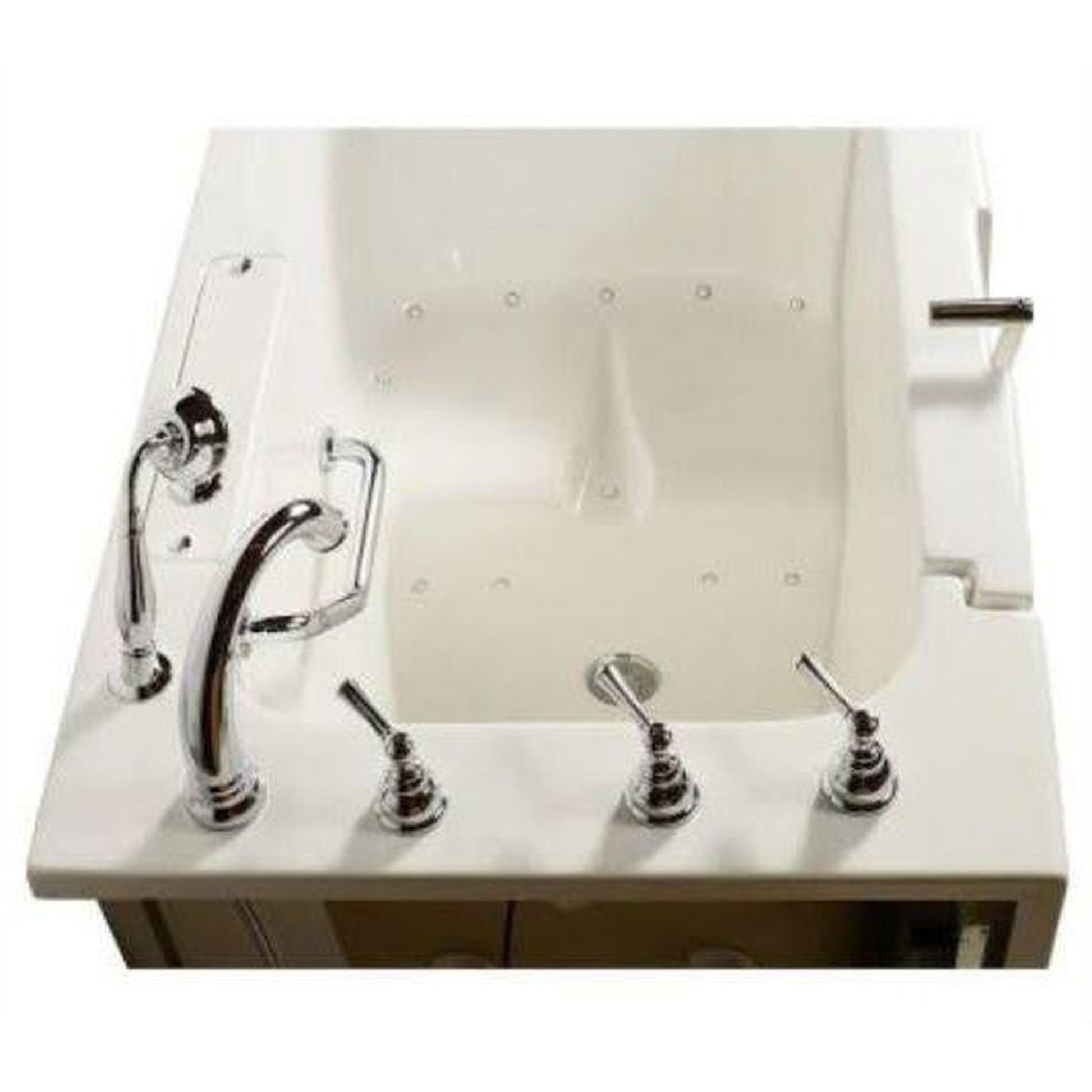 Mobility Bathworks 32"W x 52"L x 41"H Walk-In Left Hand Air Jetted Wheelchair Accessible Tub - White