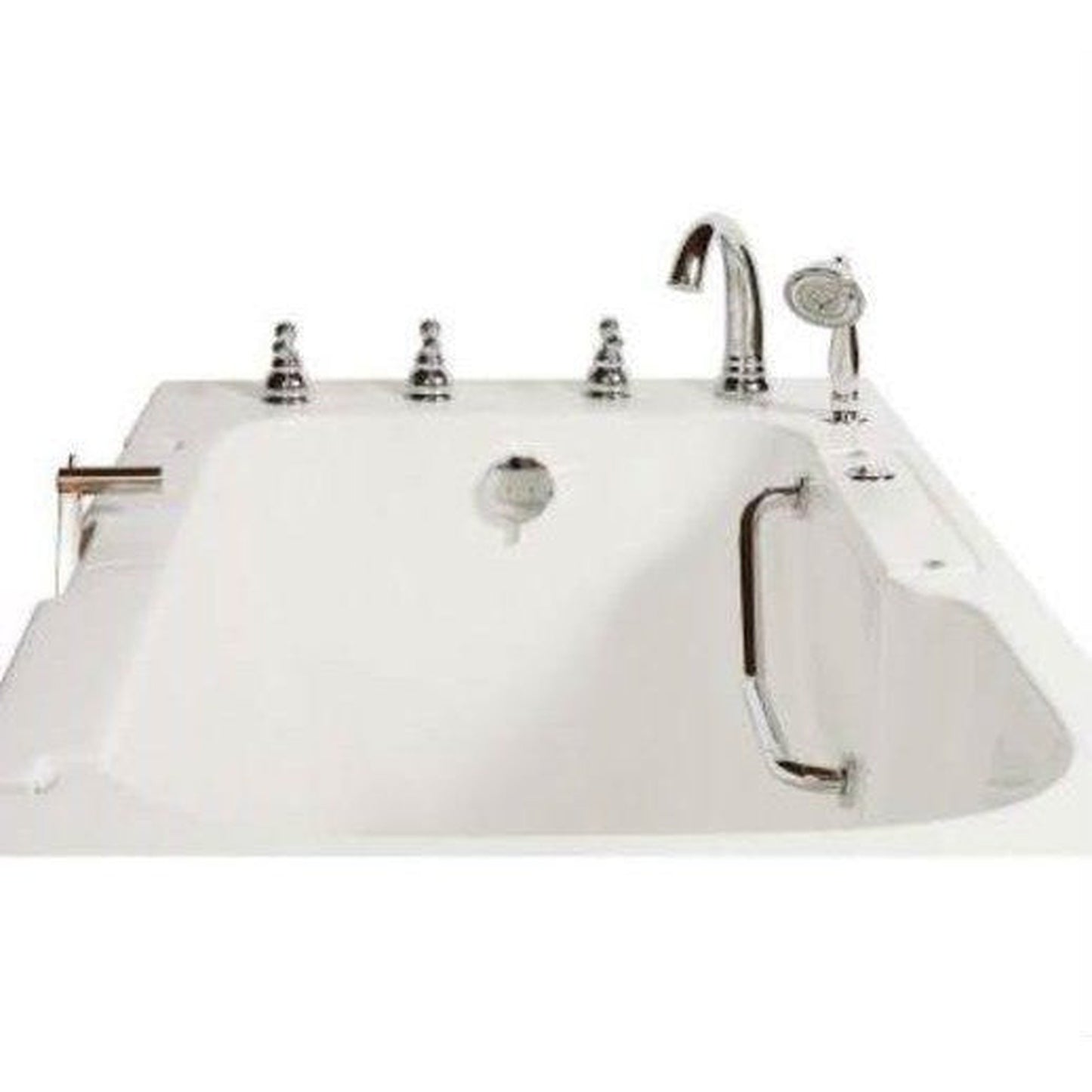 Mobility Bathworks 32"W x 52"L x 41"H Walk-In Left Hand Air Jetted Wheelchair Accessible Tub - White