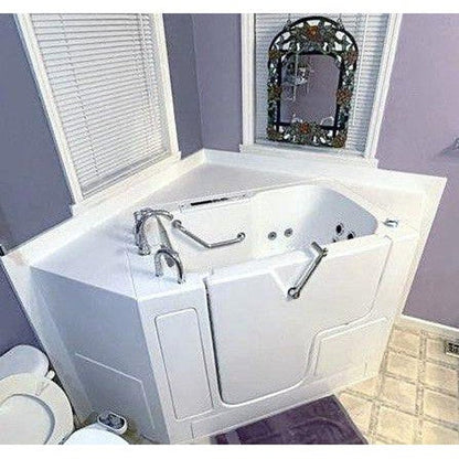 Mobility Bathworks 32"W x 52"L x 41"H Walk-In Left Hand Air Jetted Wheelchair Accessible Tub - White