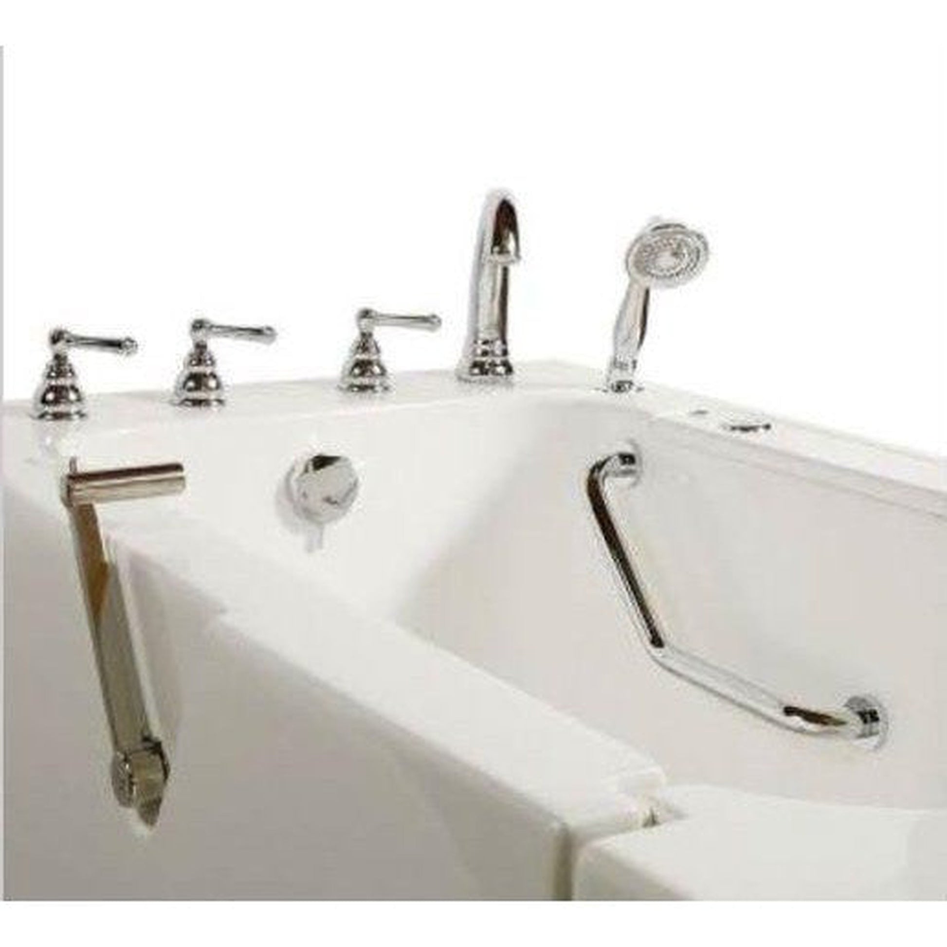 Mobility Bathworks 32"W x 52"L x 41"H Walk-In Left Hand Air Jetted Wheelchair Accessible Tub - White