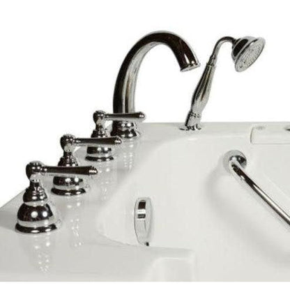 Mobility Bathworks 32"W x 52"L x 41"H Walk-In Left Hand Dual Jetted Wheelchair AccessibleTub - White