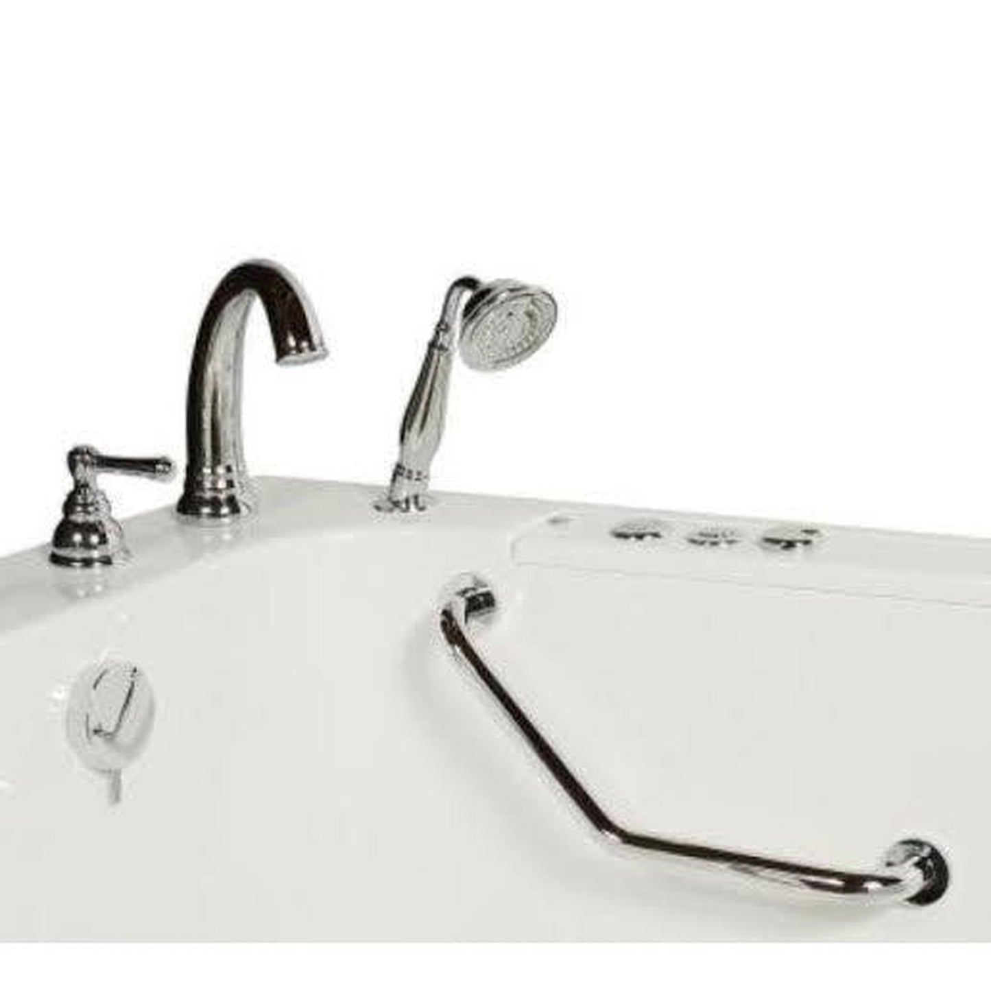 Mobility Bathworks 32"W x 52"L x 41"H Walk-In Left Hand Dual Jetted Wheelchair AccessibleTub - White