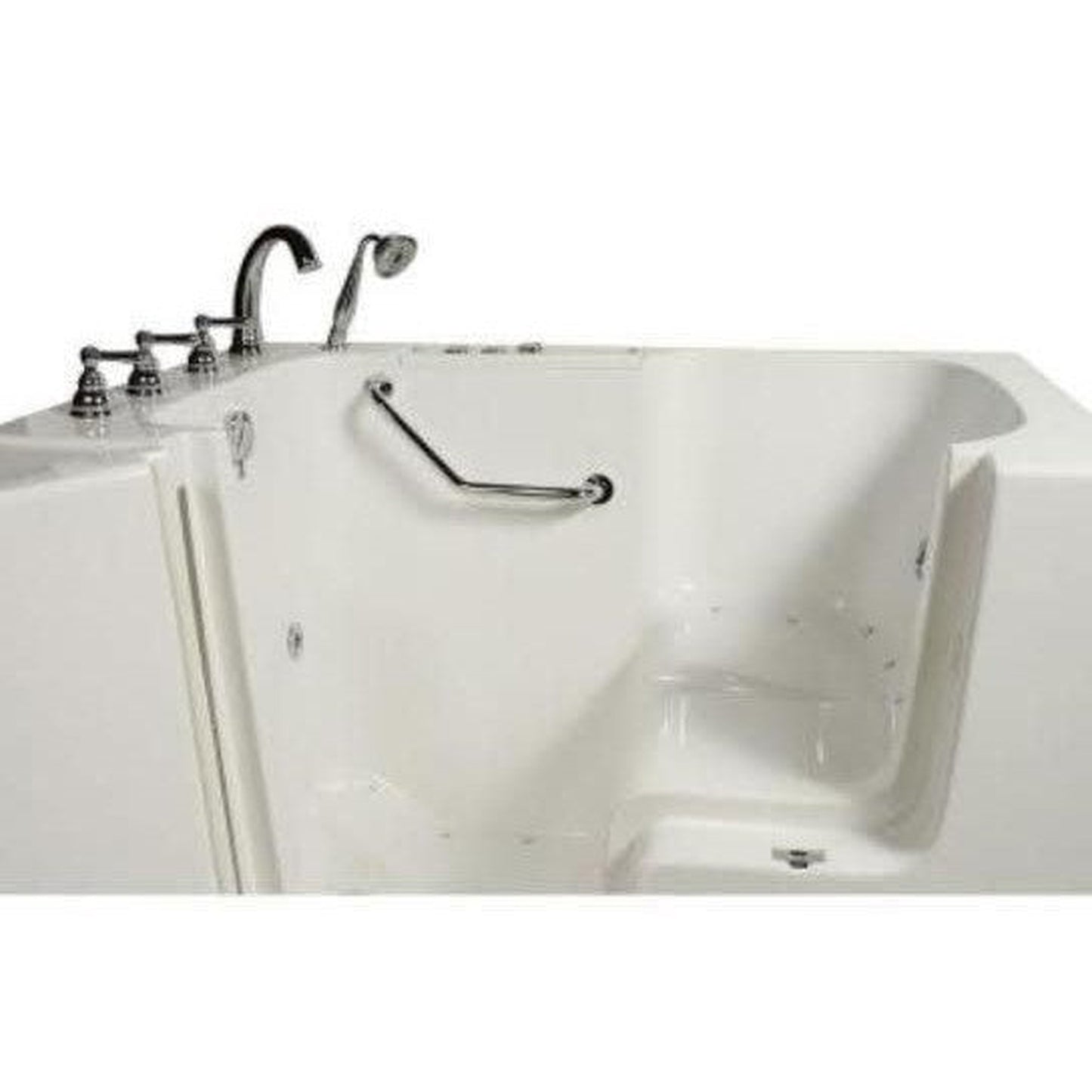 Mobility Bathworks 32"W x 52"L x 41"H Walk-In Left Hand Dual Jetted Wheelchair AccessibleTub - White