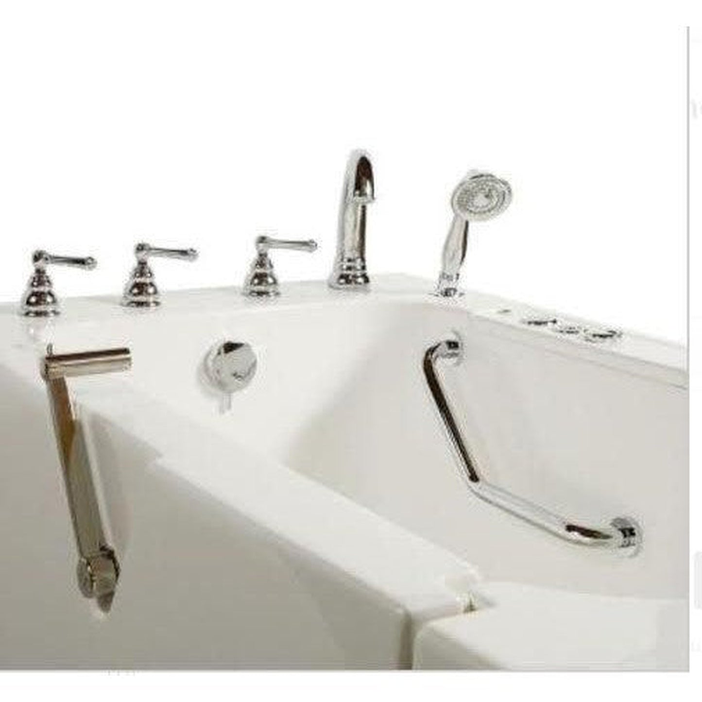 Mobility Bathworks 32"W x 52"L x 41"H Walk-In Left Hand Dual Jetted Wheelchair AccessibleTub - White