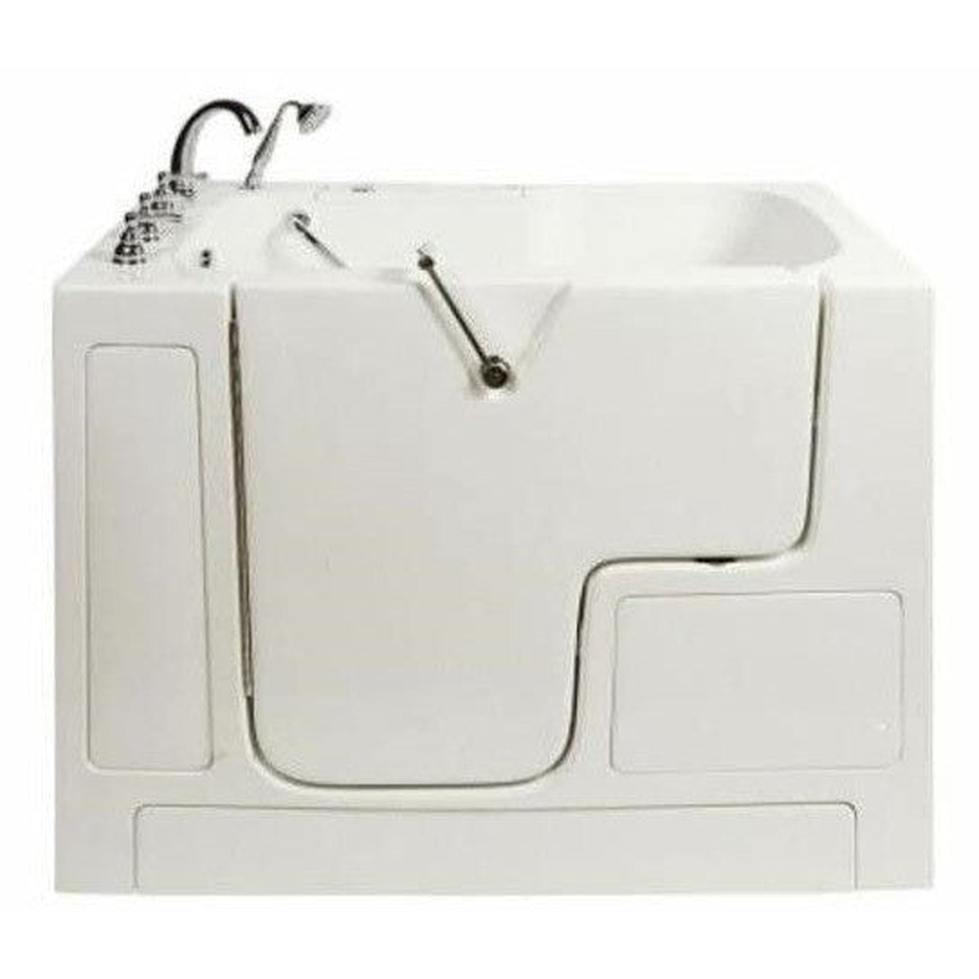 Mobility Bathworks 32"W x 52"L x 41"H Walk-In Left Hand Soaker Tub Wheelchair Accessible - White