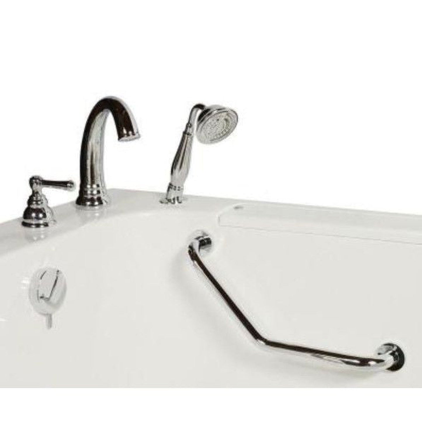 Mobility Bathworks 32"W x 52"L x 41"H Walk-In Left Hand Water Jetted Tub - White