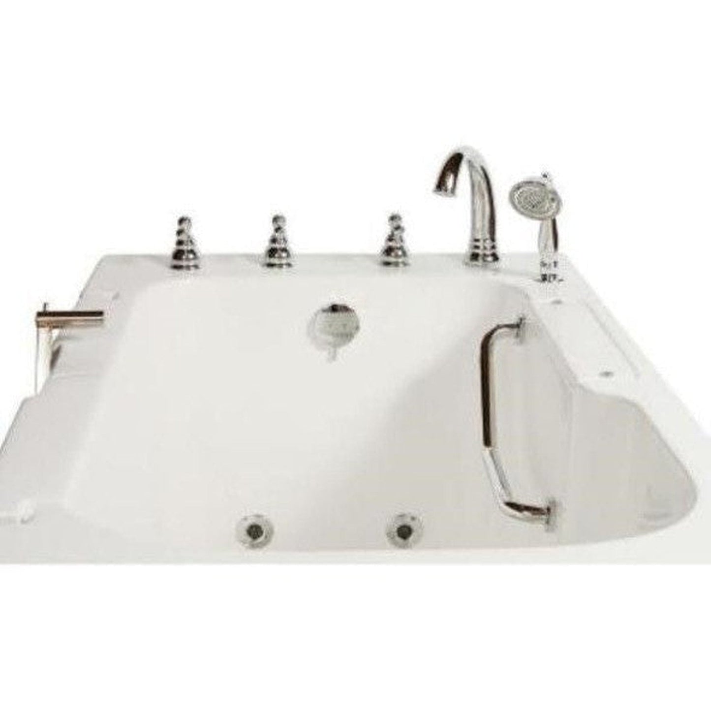 Mobility Bathworks 32"W x 52"L x 41"H Walk-In Left Hand Water Jetted Tub - White