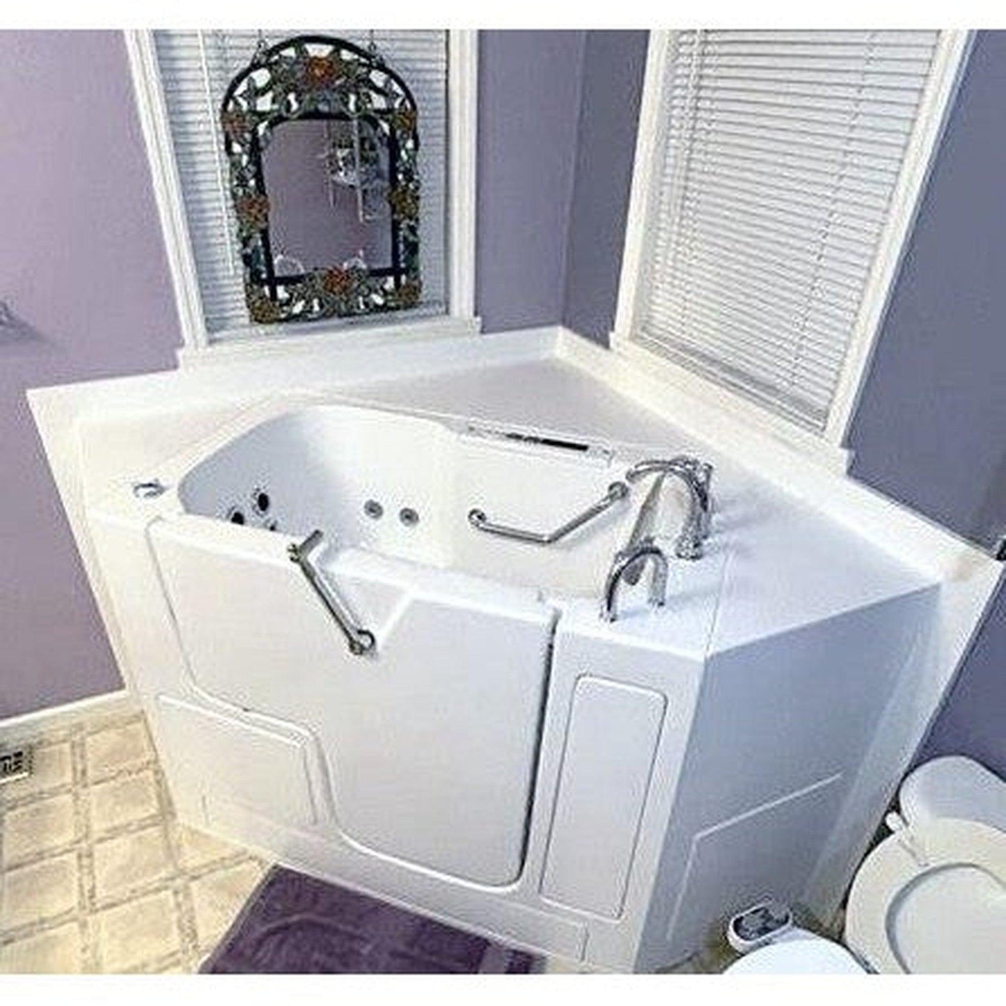 Mobility Bathworks 32"W x 52"L x 41"H Walk-In Right Hand Air Jetted Tub Wheelchair Accessible - White- White