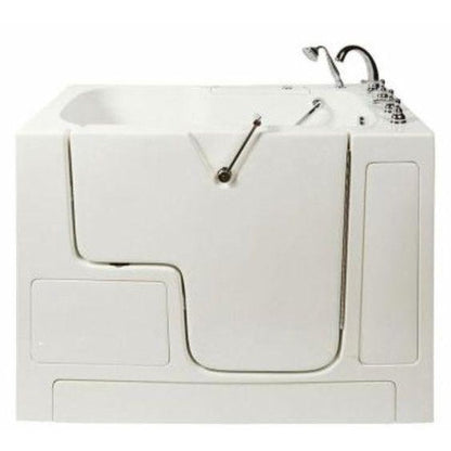 Mobility Bathworks 32"W x 52"L x 41"H Walk-In Right Hand Water Jetted Wheelchair Accessible Tub - White