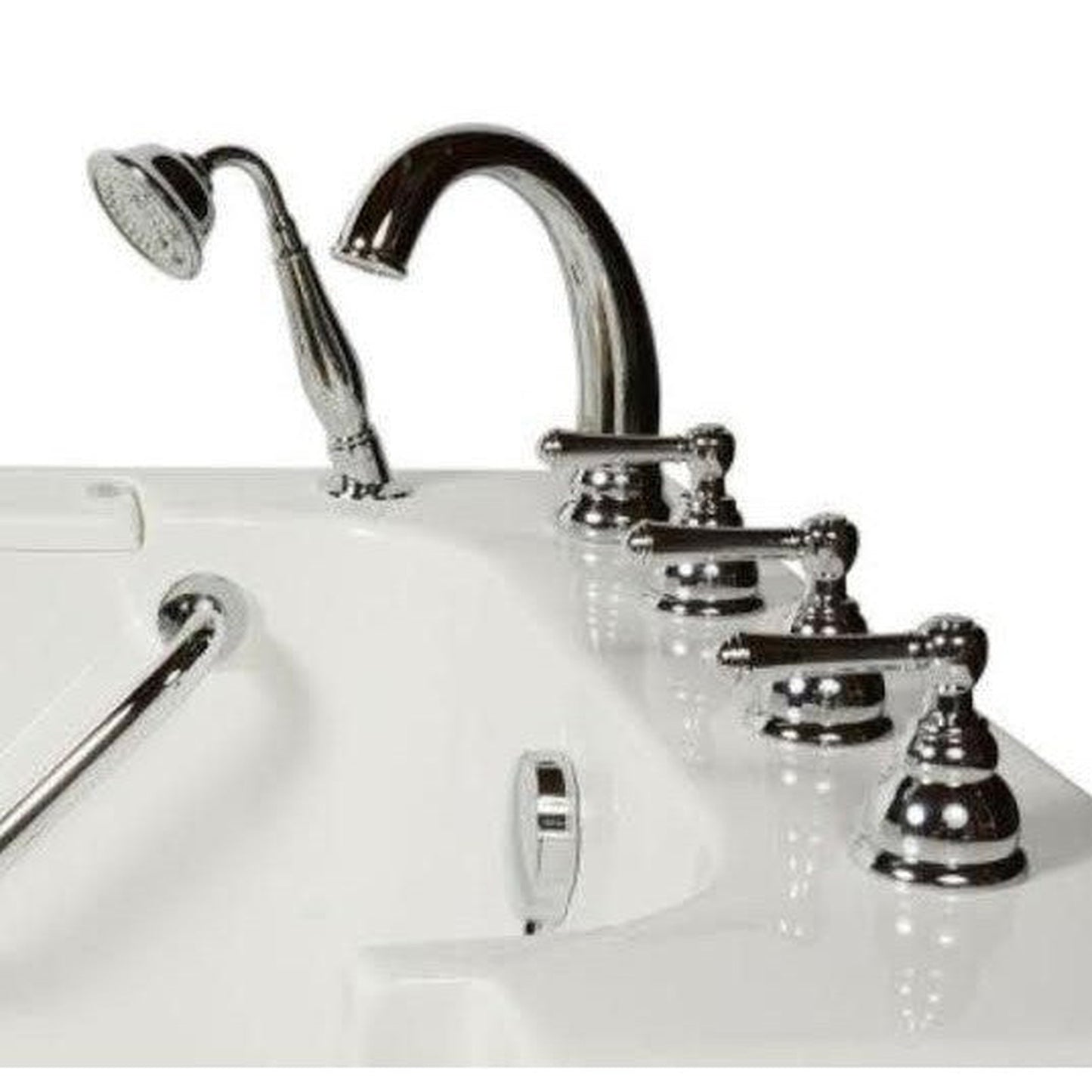 Mobility Bathworks 32"W x 52"L x 41"H Walk-In Right Hand Water Jetted Wheelchair Accessible Tub - White
